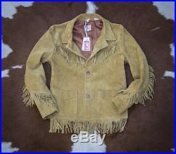 LVC Levis Vintage Clothing 50s Mens Suede Fringe Short Horn Western Jacket Boho