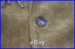 LVC Levis Vintage Clothing 50s Mens Suede Fringe Short Horn Western Jacket Boho
