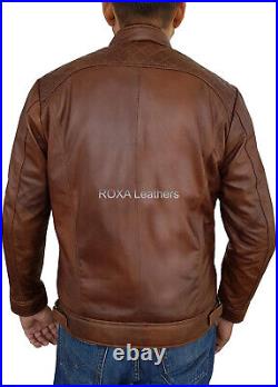 Latest Elegant Men Genuine Lambskin Pure Leather Jacket Occasional New Coat