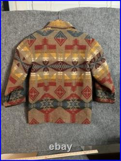Lauren Ralph Lauren Wool Southwestern Blanket Jacket Coat Womens Medium VTG USA Lauren Ralph Lauren Wool Southwestern Blanket Jacket Coat Womens Medium VTG USA