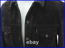 Levi's Vintage Clothing 1960's Suede Trucker Jacket Brown ITALY Men's M SOLD OUT