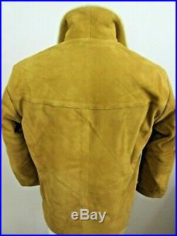 Levis Vintage Mens Suede sherpa trucker jacket Button Fly Western Medium NWT