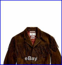 Limited Ed. RRL Double RL Ralph Lauren Men Fringed Western Cowboy Leather Jacket