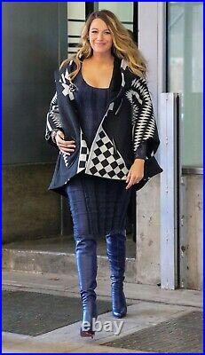 Lindsey Thornburg Pendleton Blanket Coat Cloak Poncho Jacket Shawl Wool One Size
