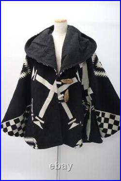 Lindsey Thornburg Pendleton Coat Blanket Cloak Poncho Jacket Shawl Wool One Size