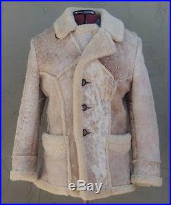 Ll==Marlboro Man==l Shearling Sheepskin Western Cowboy Leather/Fur Coat (M)