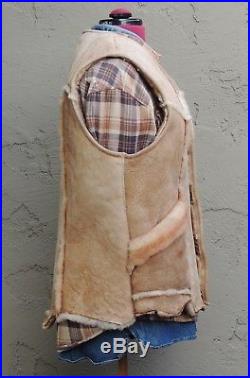 Ll==Western Ranch Wear==l 100% Shearling Leather & Fur Vest Size (L)