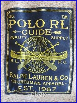 M Ralph Lauren POLO Men JACKET Coat AZTEC Southwestern WOOL Cotton CABIN Vtg