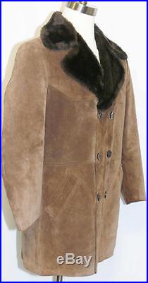 MADE In ITALY LEATHER OVER COAT Men Hunting Western Winter Jacket Eu 50 44 M