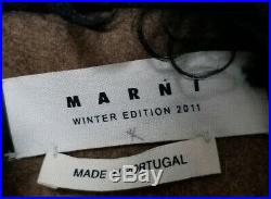 MARNI winter 40 S Lamb Shearling Fur Wool Alpaca Mohair Coat Jacket cropped