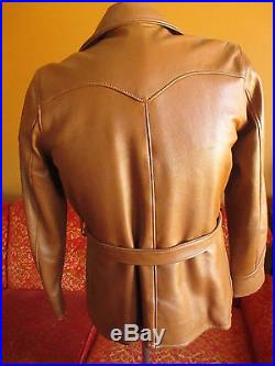 MEDIUM 34 chest Vtg 1950s Womans Genuine Deerskin Leather Western Coat Jacket