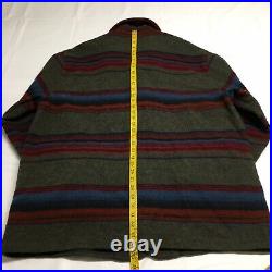 MINT Vtg 80s Woolrich Wool Indian Blanket Made in USA Coat Mens Large Aztec 70s