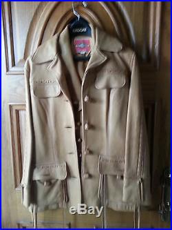 Ms Pioneer Western Leather Jacket Coat With Vest Size 12 16 Vintage Unique Rodeo