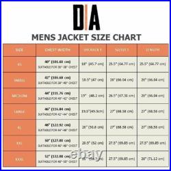 Men Casual Western Shirt Style Denim Fitted Leather Jean Jacket Black Coat