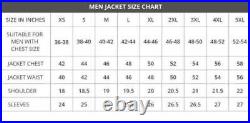 Men Cowboy Suede Leather Jacket Western Coat With Fringes And Beads Blue