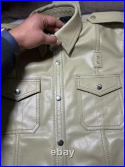 Men Native American Western Cowboy Leather Jacket Suede Leather Fringe & Beaded