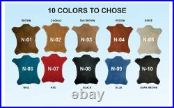 Men Native Western Cowboy Suede Leather Jacket Fringe & Beaded Coat 10 Colors