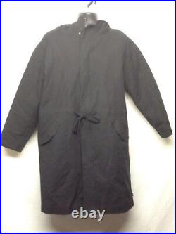 Men's Black DBYDGNAK Rugged Snap On Button Zipper Urban Cowboy Cotton Coat Sz L