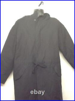 Men's Black DBYDGNAK Rugged Snap On Button Zipper Urban Cowboy Cotton Coat Sz L