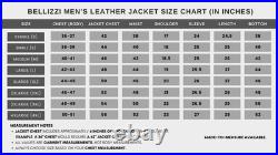 Men's Black Leather Jacket with Python Embossed Shoulder & Studded Western Style