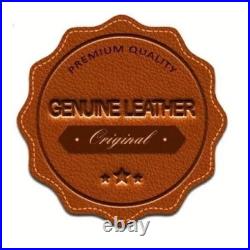 Men's Black Leather Jacket with Python Embossed Shoulder & Studded Western Style