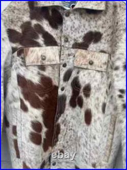 Men's Cowhide Hair on Pony Skin Jacket, Stylish Western Real Cowhide Outerwear Men's Cowhide Hair on Pony Skin Jacket, Stylish Western Real Cowhide Outerwear