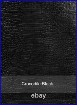 Men's Designer Black Crocodile Embossed 100% Real Leather Luxury Jacket Coat NEW