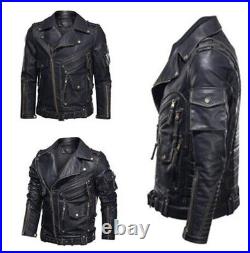 Men's Fly Jacket Winter Casual Leather Coat Warm Slim Fit Overcoat Thicken Warm