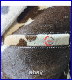 Men's Genuine Cowhide Leather Blazer Jacket Brown & White Hair on Coat Handmade Men's Genuine Cowhide Leather Blazer Jacket Brown & White Hair on Coat Handmade