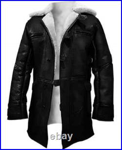 Men's Long Jacket Bane Coat Winter Soft Fur Trench Coat Genuine Lambskin Men's Long Jacket Bane Coat Winter Soft Fur Trench Coat Genuine Lambskin