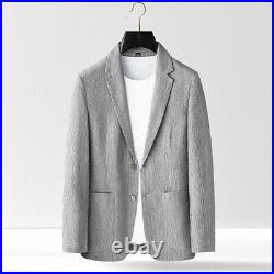 Men's Real Silk Non-ironing Casual Single Western High-end Jacket Business Coats