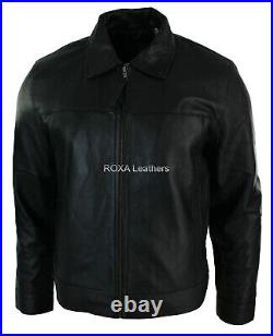 Men's Regular Wear Authentic Sheepskin 100% Leather Jacket Collared Premium Coat