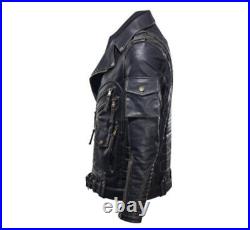 Men's Thicken Fly Jacket Winter Casual Leather Coat Warm Slim Fit Overcoat Hot