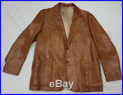 Men's Vintage SCULLY Lambskin Leather Blazer Western Style Size 48-Free Ship
