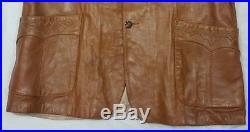 Men's Vintage SCULLY Lambskin Leather Blazer Western Style Size 48-Free Ship