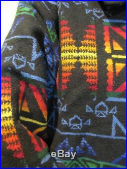 Men's Vtg Pendleton Native American Print Western Wear Zip front Jacket Sz L