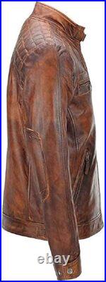 Men's Western Native American Fashion Cowhide Leather Jacket, Blazer & Motorbike