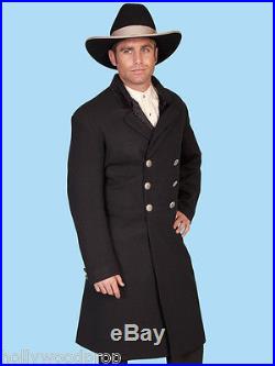 Men's Western Old West Cowboy Scully Wahmaker Double Breasted Wool Frock Coat