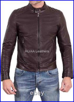 Men's Western Outfit Genuine Lambskin 100% Leather Jacket Fashionable Coat