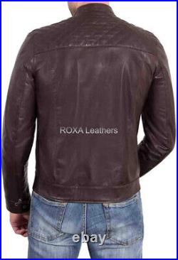 Men's Western Outfit Genuine Lambskin 100% Leather Jacket Fashionable Coat