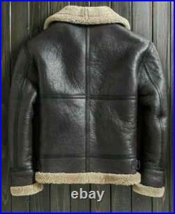 Men's Western Winter Wool Lamb Faux Fur Aviator Leather Jacket B3 Bomber Jacket Men's Western Winter Wool Lamb Faux Fur Aviator Leather Jacket B3 Bomber Jacket