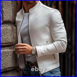 Men's White Sheep Skin Stone Pattern Designer Jacket Genuine Leather White Coat Men's White Sheep Skin Stone Pattern Designer Jacket Genuine Leather White Coat