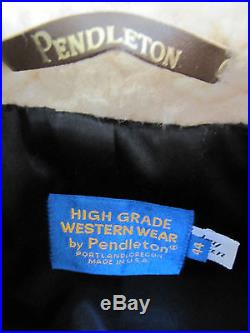 Mens 44 Pendleton High Grade Western Wear Indian Blanket Wool Jacket Coat