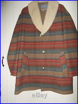 Mens 46 Pendleton High Grade Western Wear Indian Blanket Wool Jacket Coat