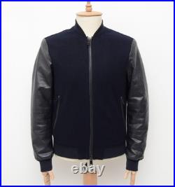 Mens Black Pure Suede Leather Jacket Western Bomber Slim Fit Casual Coat