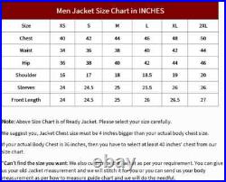 Mens Brown Classic look Bomber Genuine Lambskin Leather Jacket All Size