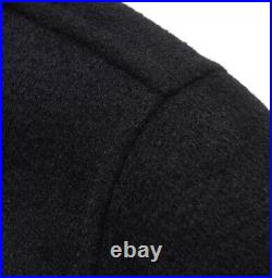 Mens Cashmere Hooded Windbreaker Jackets Outwear Wool Blend Zipper Coat Casual