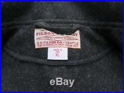 Mens Filson Charcoal Gray 100% Mackinaw Wool Button Western Vest XL MINT! $195