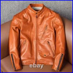Mens Luxury Plain Leather Bomber Trucker Pure Lambskin Jacket Mens Luxury Plain Leather Bomber Trucker Pure Lambskin Jacket
