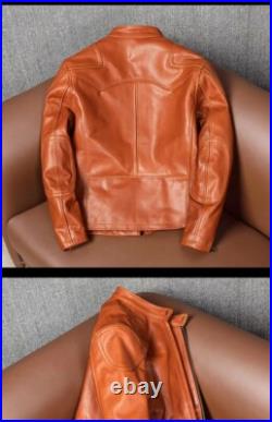 Mens Luxury Plain Leather Bomber Trucker Pure Lambskin Jacket Mens Luxury Plain Leather Bomber Trucker Pure Lambskin Jacket